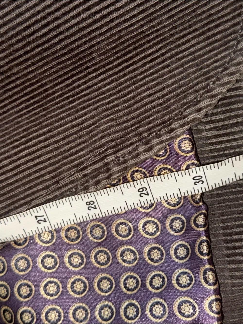 Vintage Jink Brown Corduroy Blazer Dark Academic Retro Tile Print Lining XL